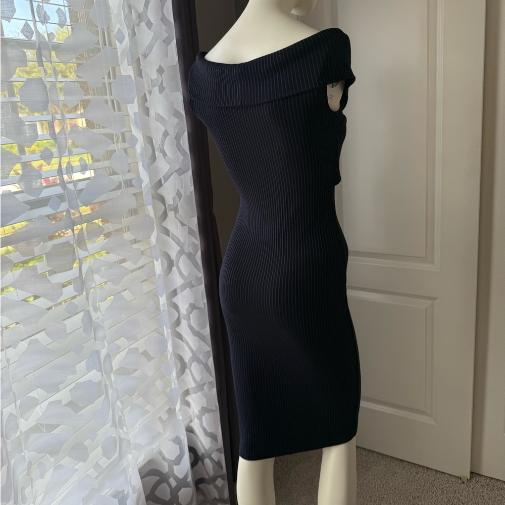 Michael Kors Cross-Collar Ribbed Dress - Picture 2 of 5